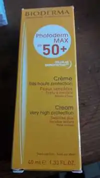 BIODERMA - Photoderm max SPF 50 + - Crème peaux sensible