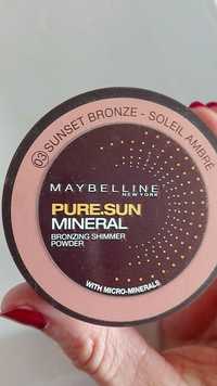 MAYBELLINE - Pure.sun mineral - Bronzing shimmer powder 03 sunset bronze soleil ambré