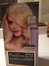 L'ORÉAL - Infinia préférence - Coloration 01 ultra-clair blond très très clair naturel