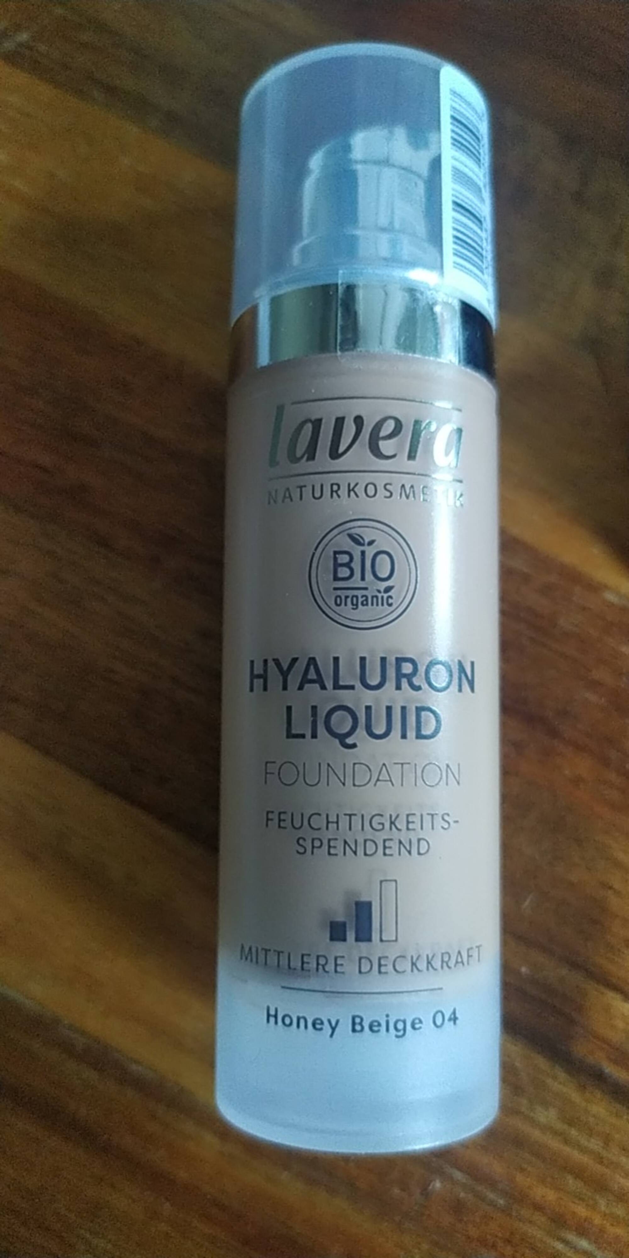 LAVERA - Hyaluron liquid - Foundation 04 Honey beige 