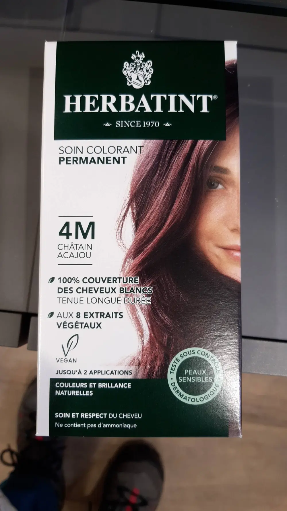 HERBATINT - Soin colorant permanent 4M Châtain acajou