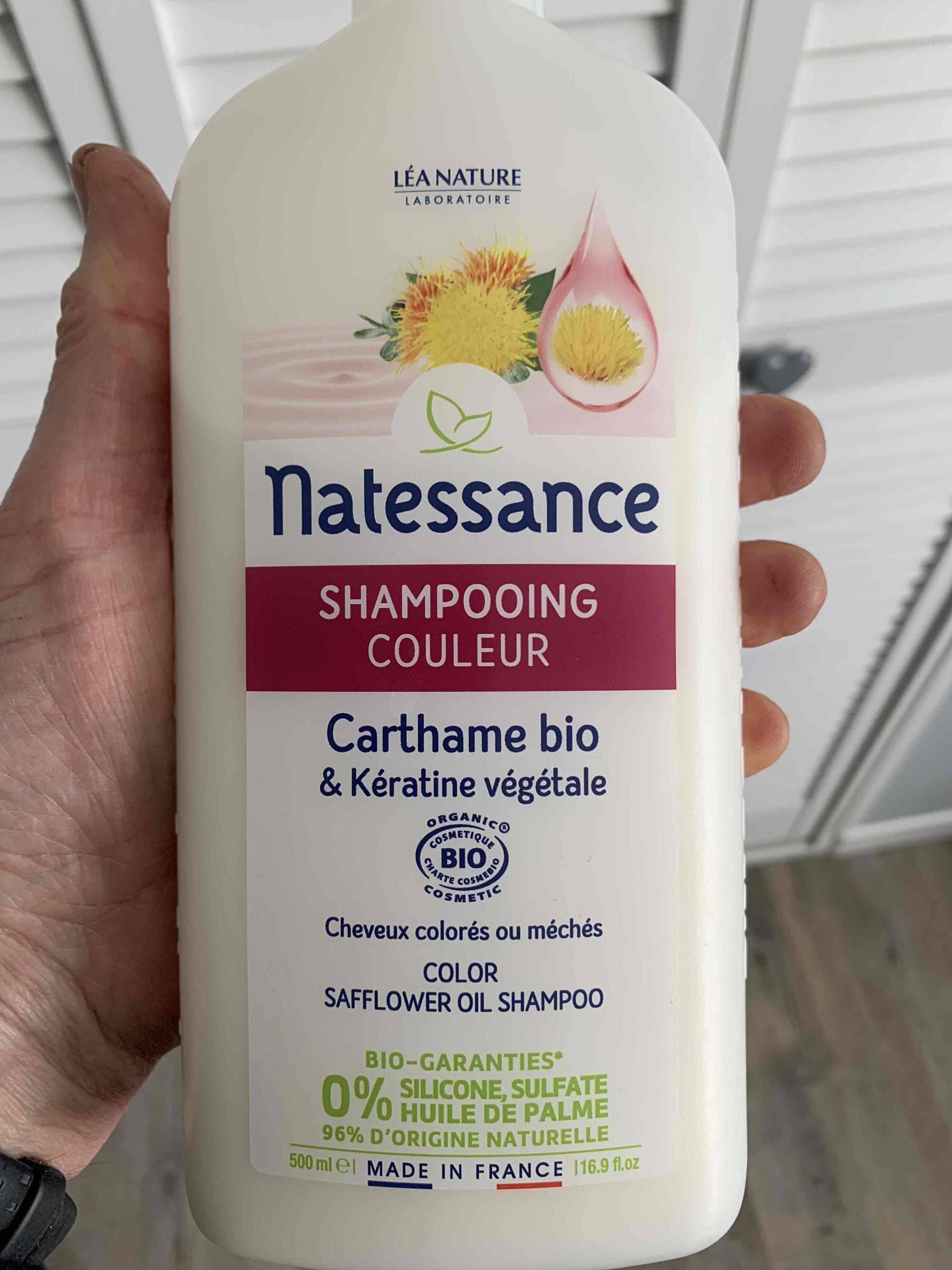 NATESSANCE - Carthame bio & kératine végétale - Shampooing couleur