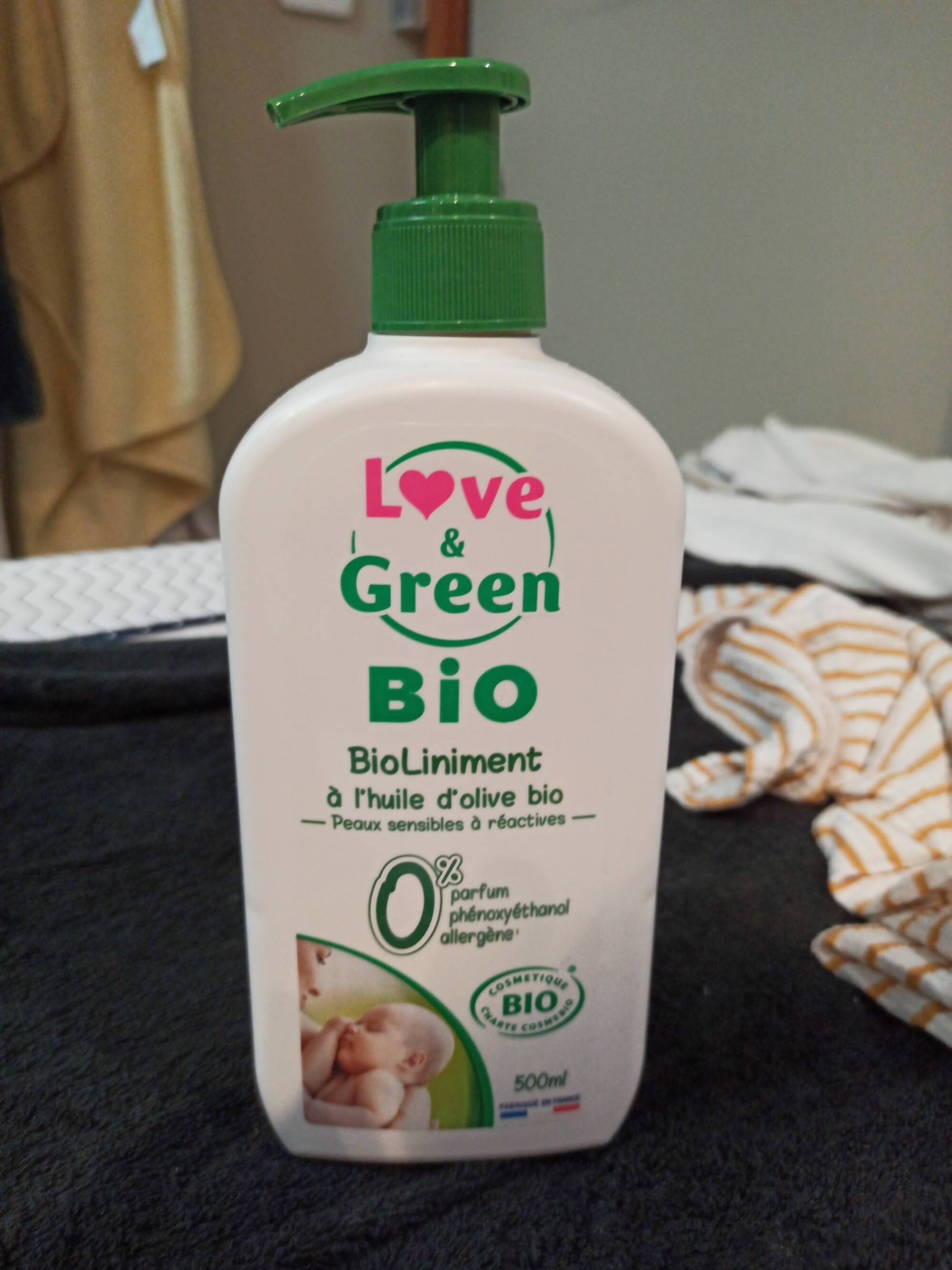 Composition LOVE & GREEN Bio Liniment à l'huile d'olive bio - UFC-Que  Choisir