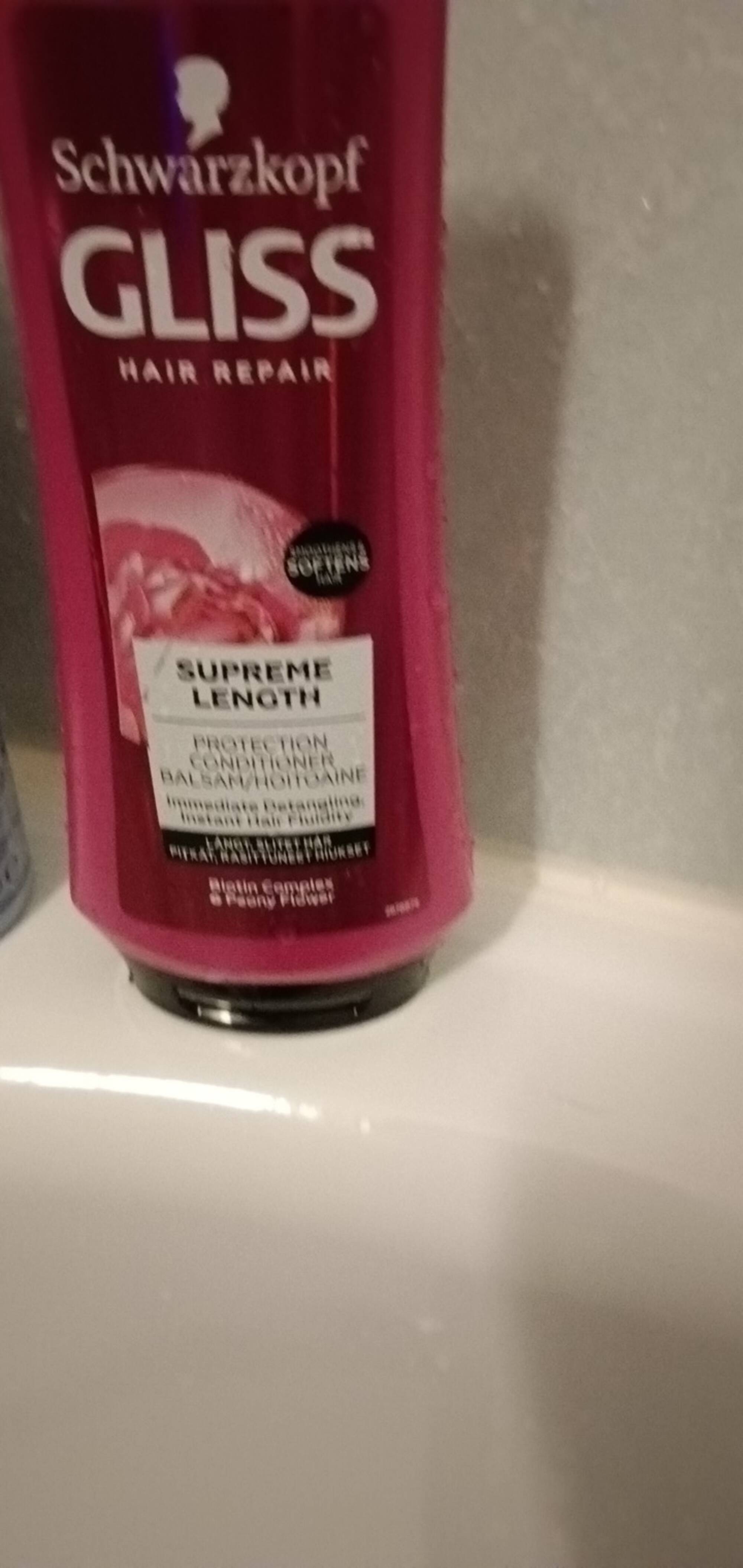 SCHWARZKOPF - Gliss hair repair Supreme length - Protection conditioner