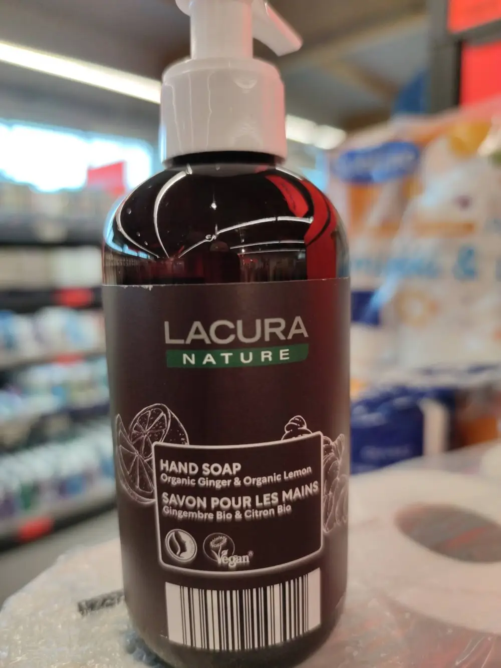 LACURA - Savon pour les mains gingembre et citron bio