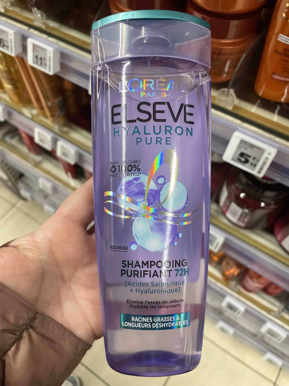 L'ORÉAL - Elsève hyaluron pure - Shampooing purifiant 72h