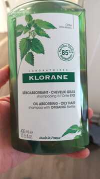 KLORANE - Séboabsorbant - Shampooing à l'ortie bio