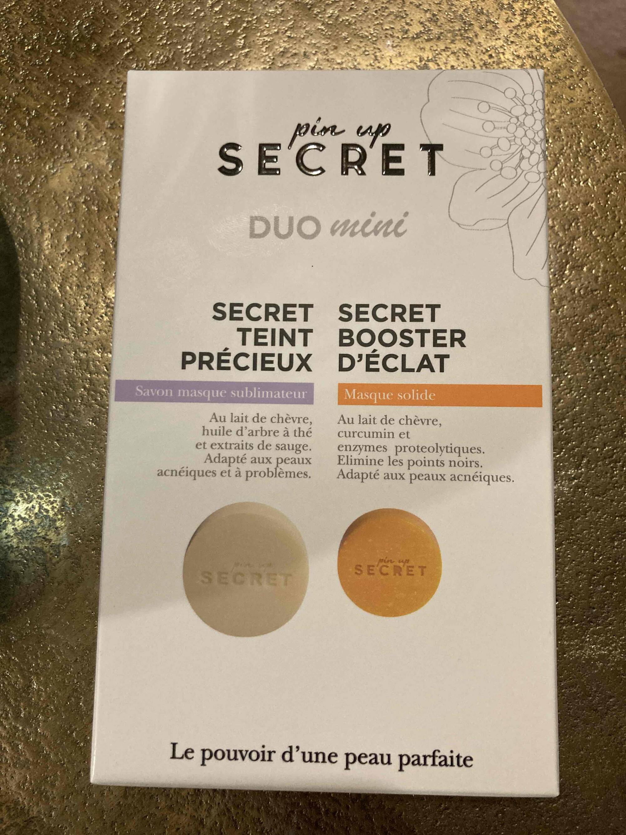 PIN UP SECRET - Duo mini savon masque sublimateur et solide