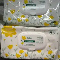 KLORANE - Bébé - Lingettes à l’eau 