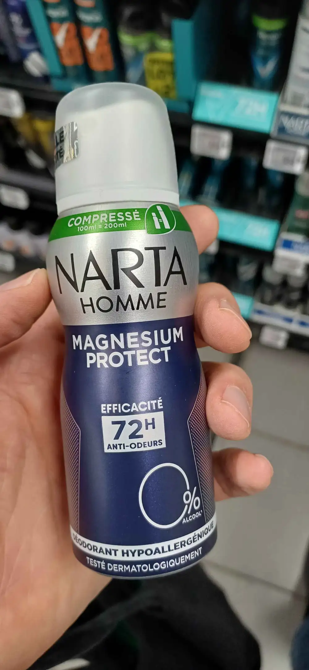 NARTA - Homme magnesium protect - Déodorant 72h