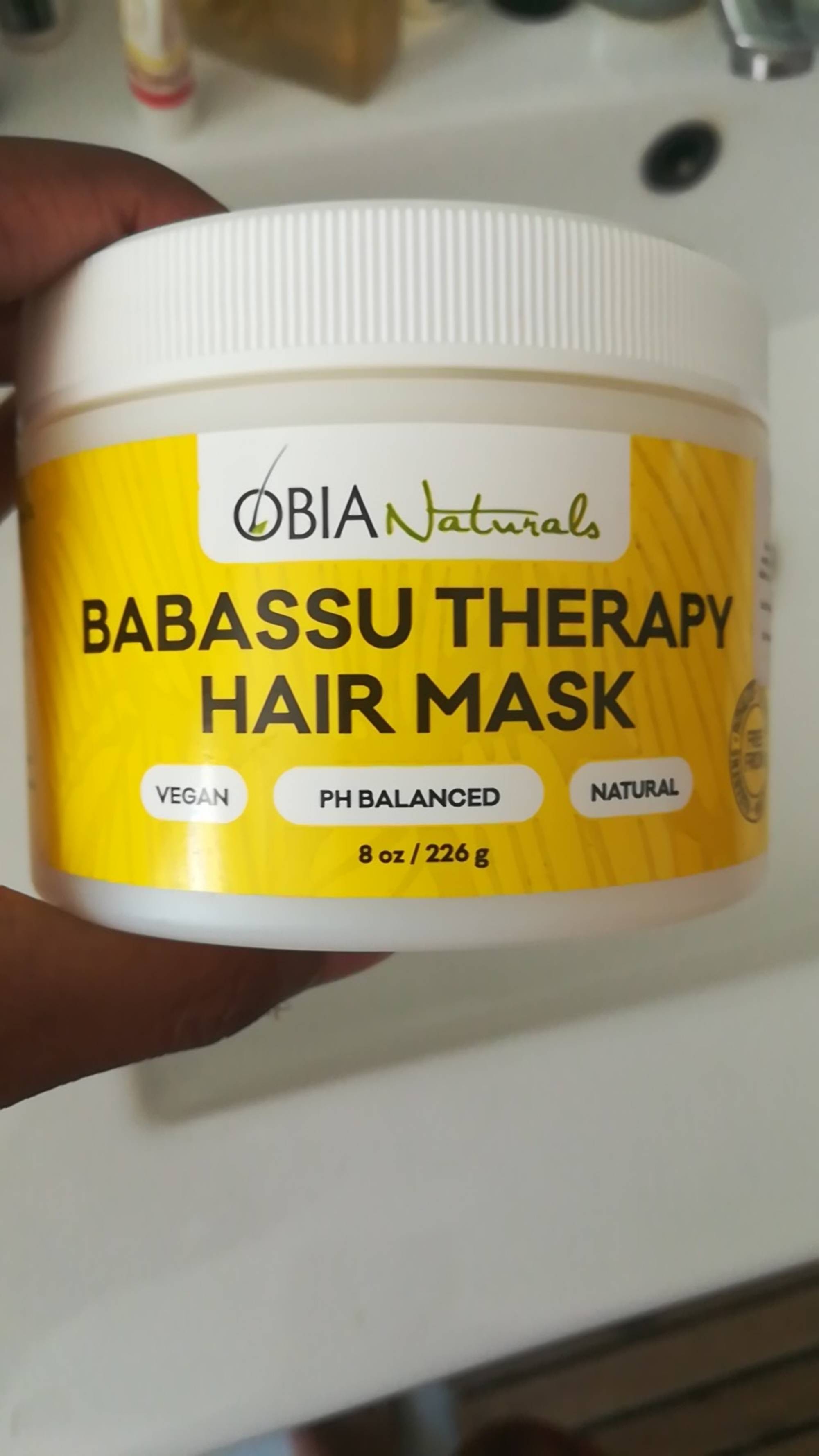 OBIA NATURALS - Babassu therapy - Hair mask