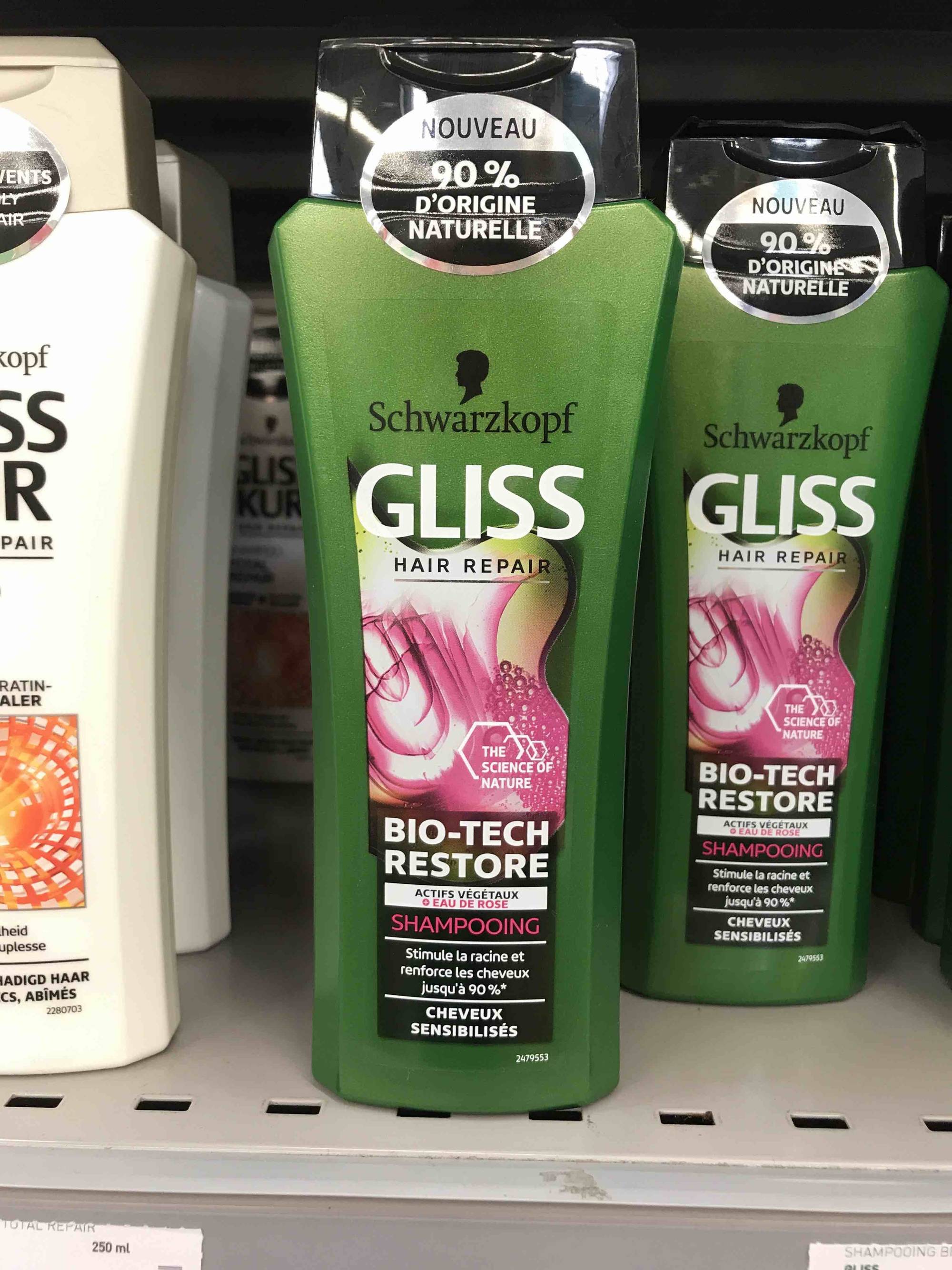 SCHWARZKOPF - Gliss - Bio-tech restore shampooing