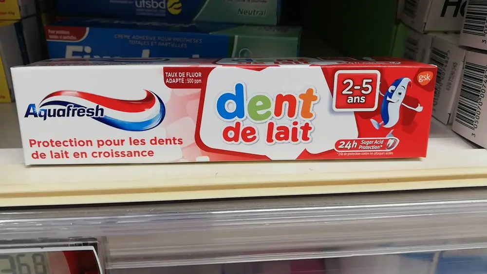 AQUAFRESH - Dent de lait 2-5 ans - Dentifrice au fluor