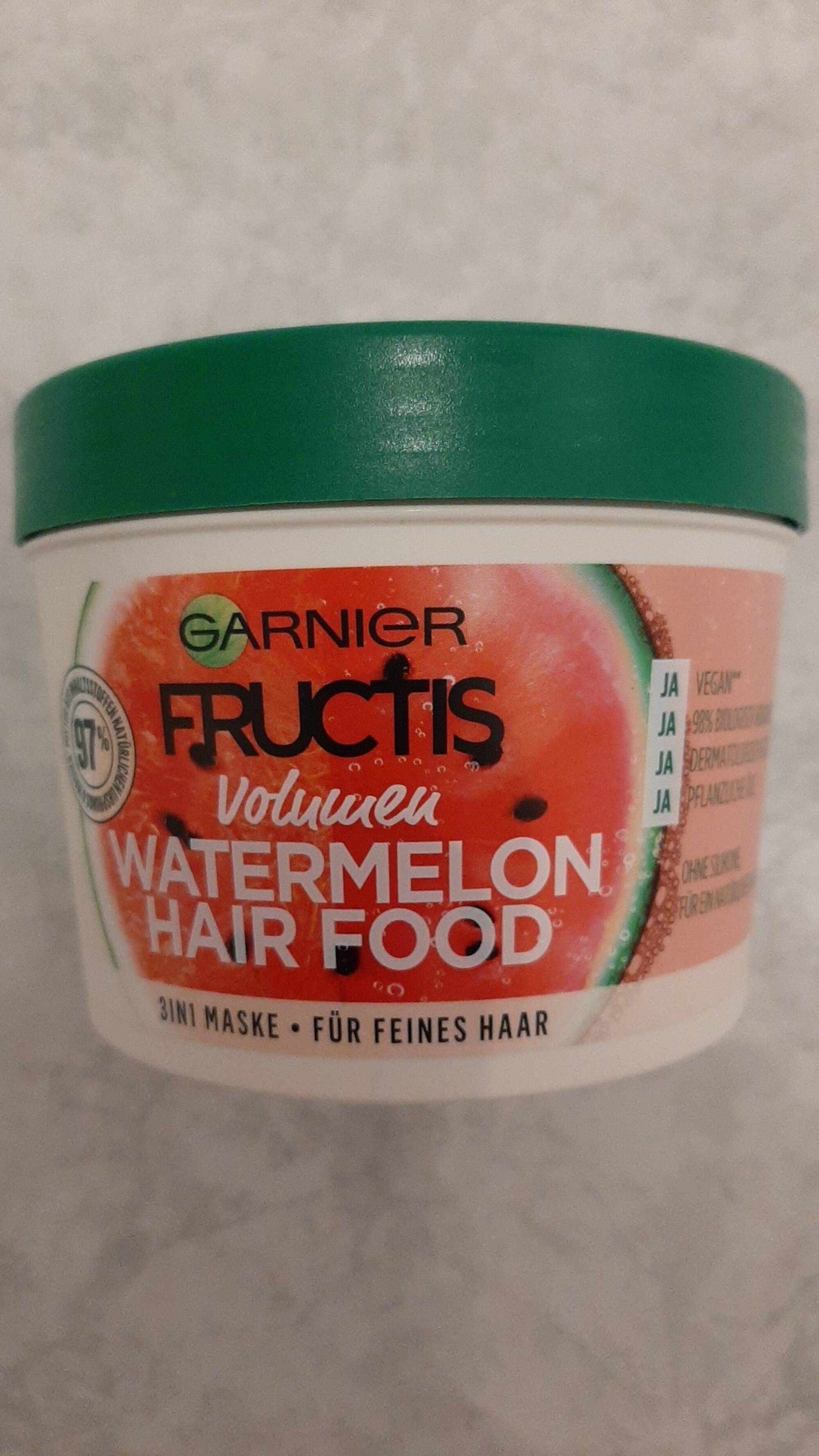 GARNIER - Fructis watermelon hair food - 3in1 Maske