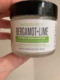 SCHMIDT'S - Bergamot+Lime - Natural deodorant Jar