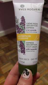 YVES ROCHER - Nutrition - Crème pieds absorption express