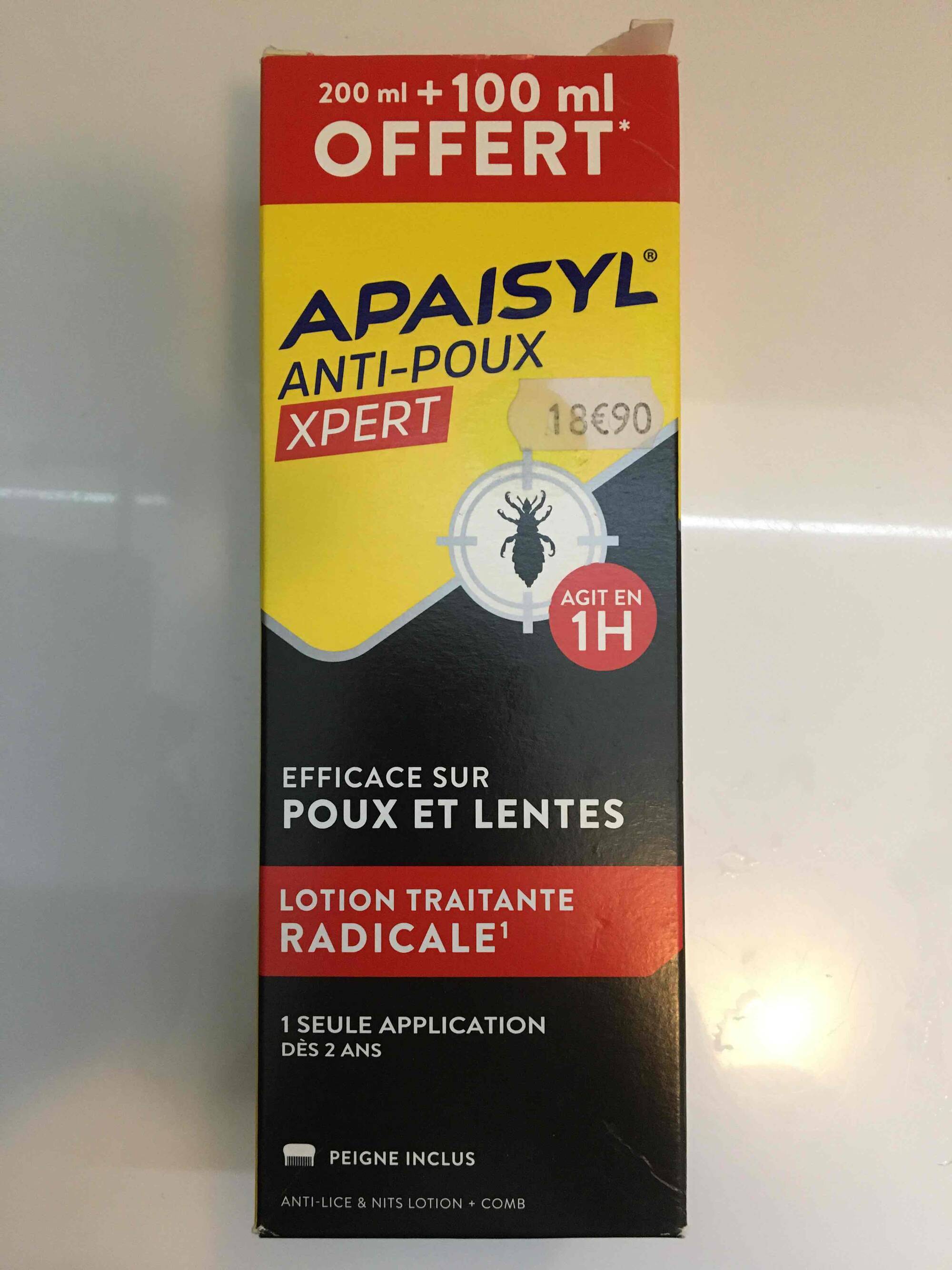 APAISYL - Xpert anti-poux - Lotion traitante radicale