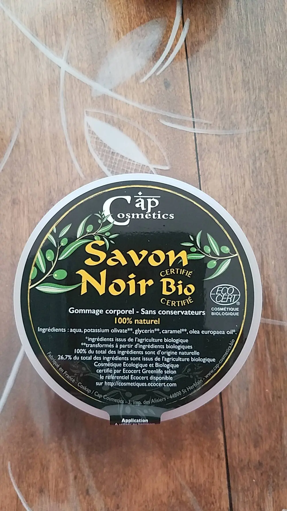 CAP COSMETICS - Savon noir bio - Gommage corporel