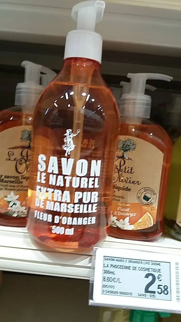 SAVON LE NATUREL - Extra pur de Marseille fleur d'oranger