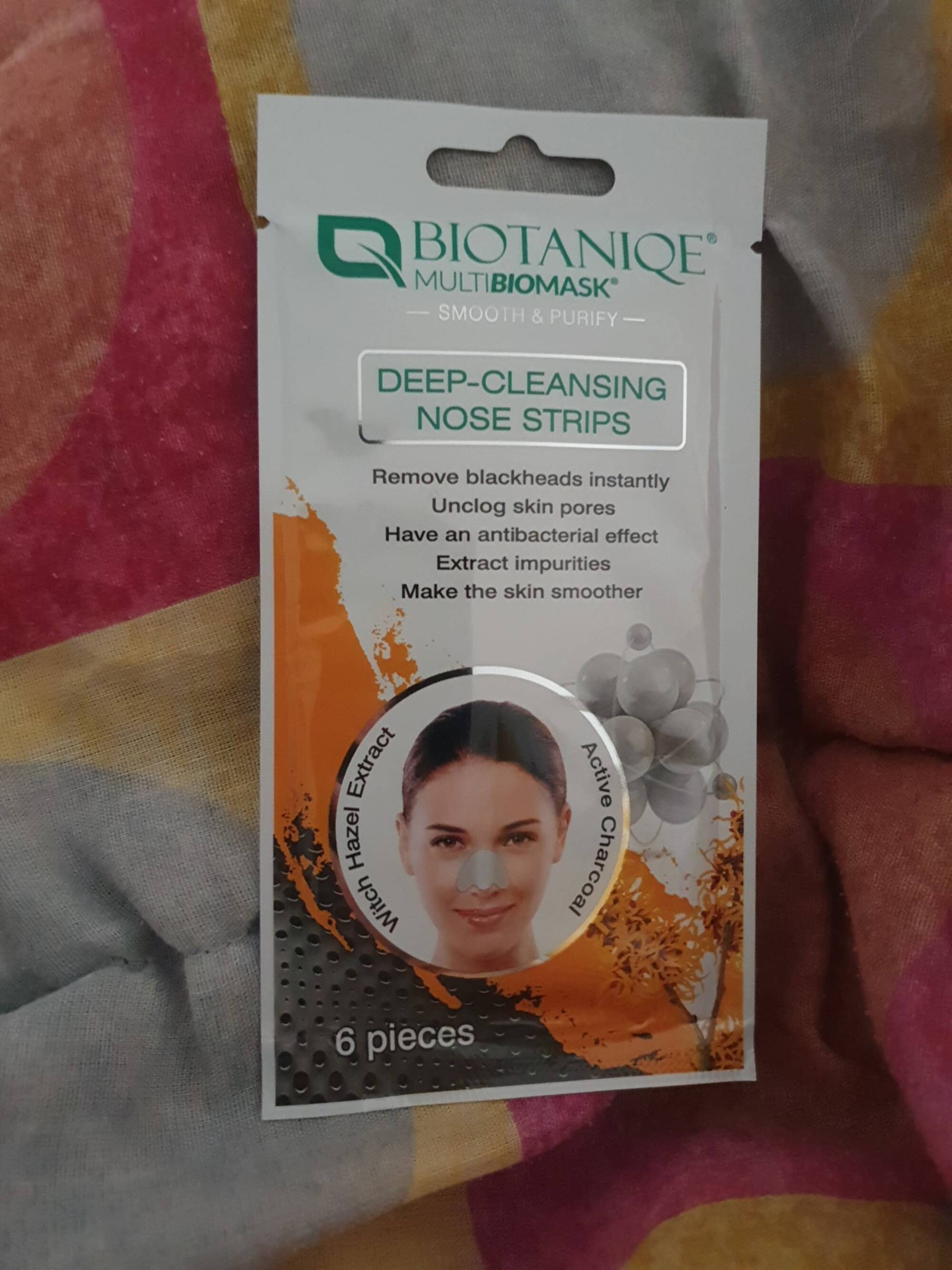 BIOTANIQE - Multibiomask smooth and purify Deep-cleansing nose strips