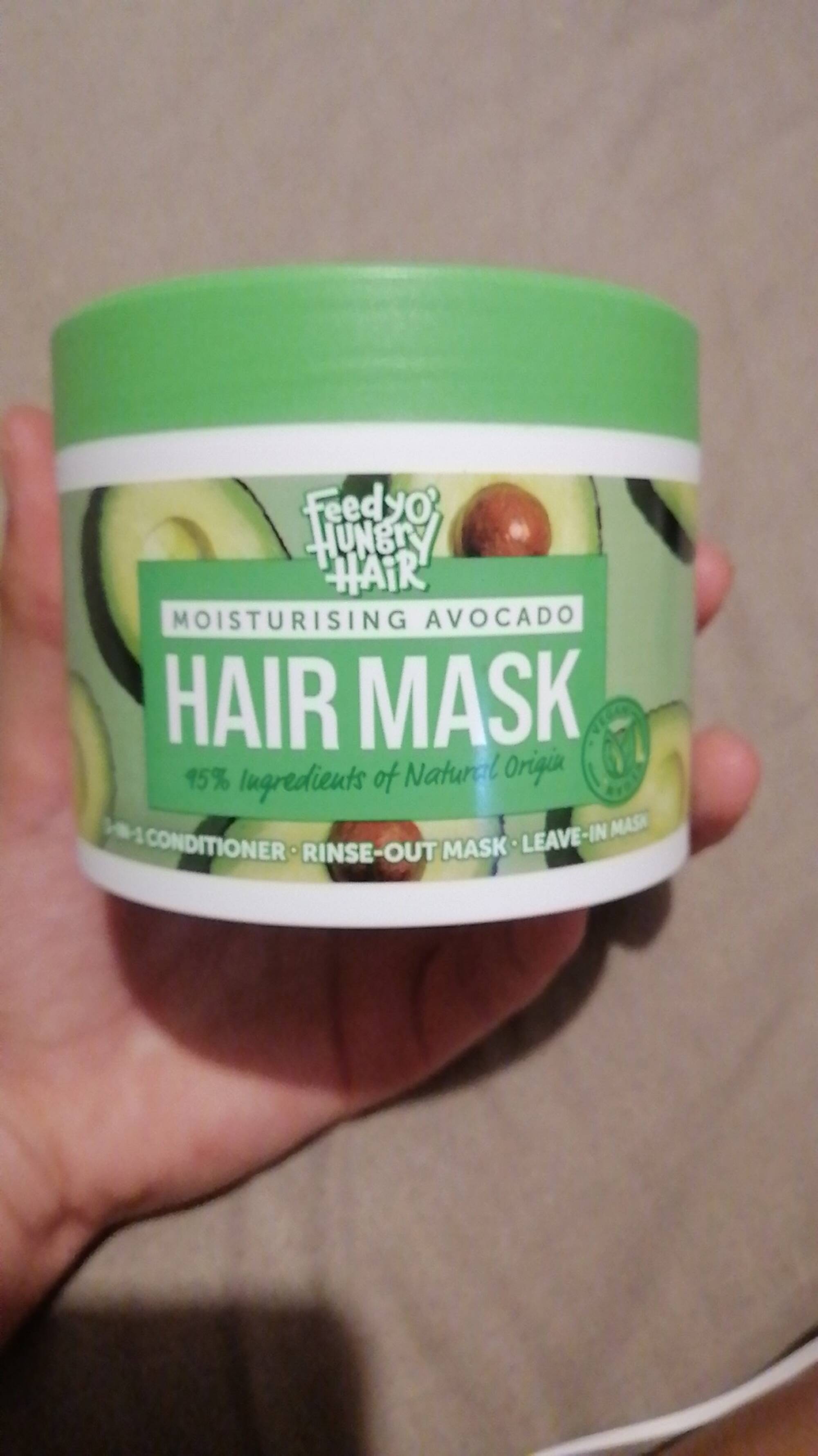 FEEDYO HUNGRY HAIR - Moisturising avocado - Hair mask