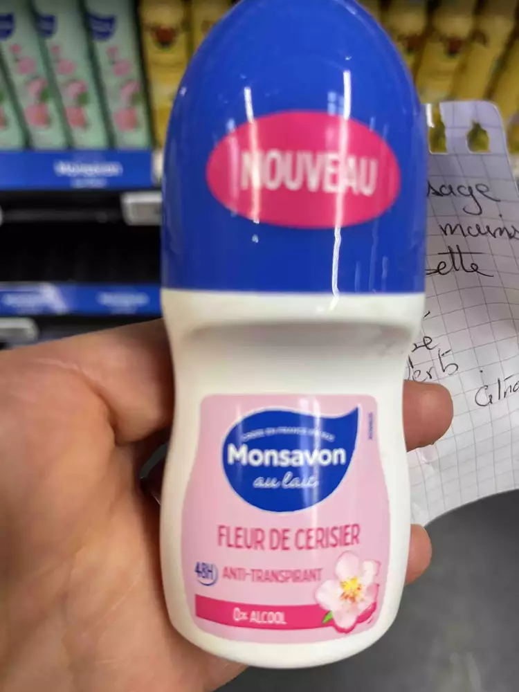 MONSAVON - Fleur de cerisier - Anti-transpirant 48h 0% alcool
