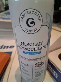 LABORATOIRE GIPHAR - Mon lait démaquillant visage & yeux