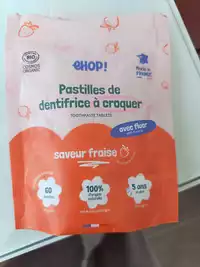 EHOP - Pastilles de dentifrice à croquer saveur fraise