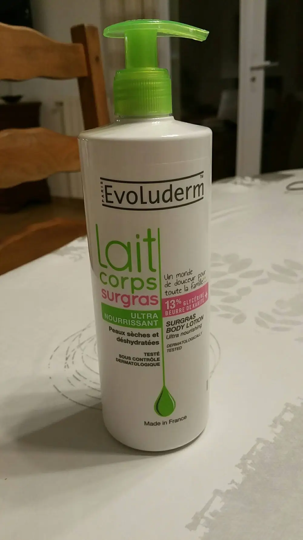 EVOLUDERM - Lait corps Surgras - Ultra nourrissant