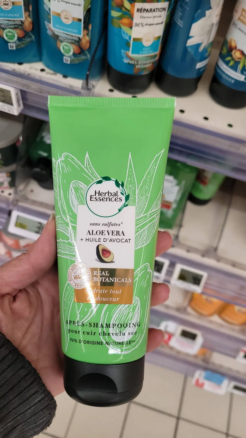 HERBAL ESSENCES - Real botanicals - Après shampooing aloe vera + huile d'avocat