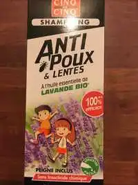 CINQ SUR CINQ - Shampooing anti-poux et lentes