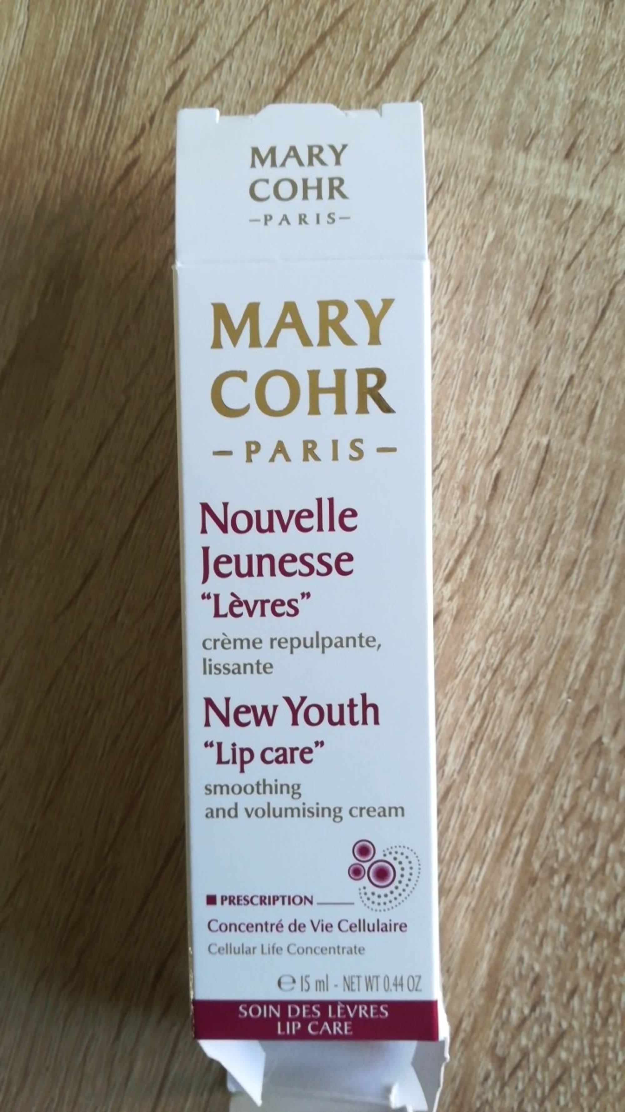 MARY COHR - Nouvelle jeunesse lèvres - Crème repulpante, lissante