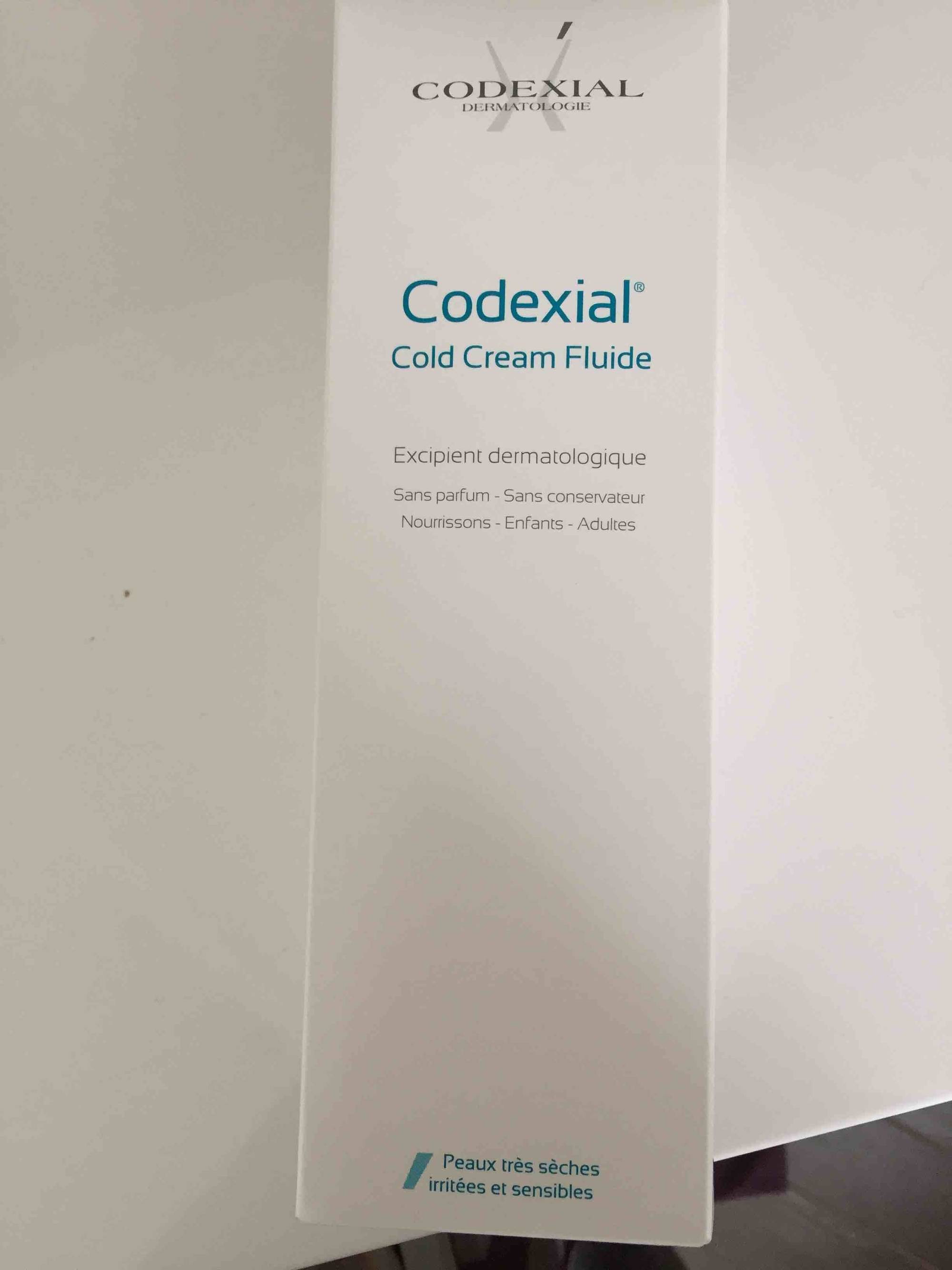 CODEXIAL - Cold cream fluide excipient dermatologique