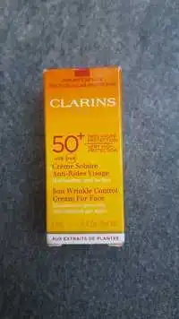 CLARINS - Crème solaire Anti rides visage 50+