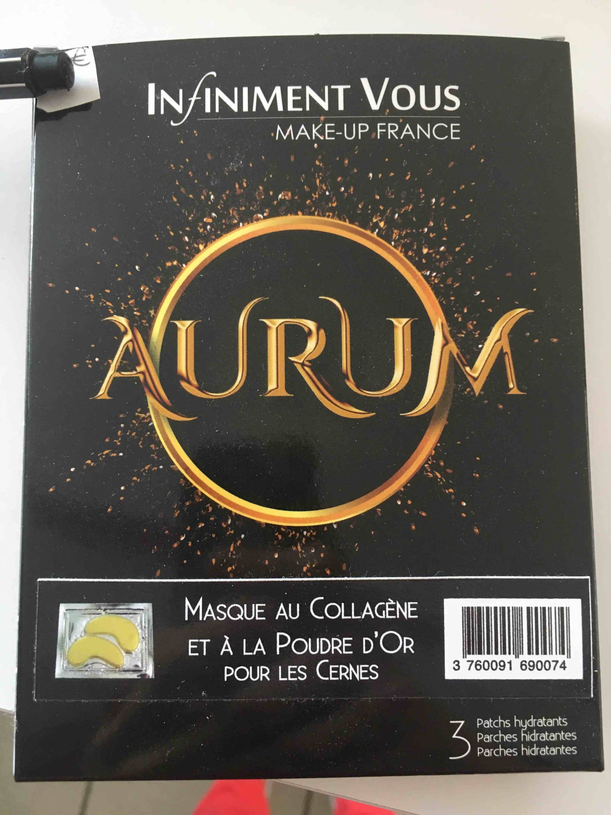INFINIMENT VOUS - Aurum - Masque au Collagène et à la Poudre d'or