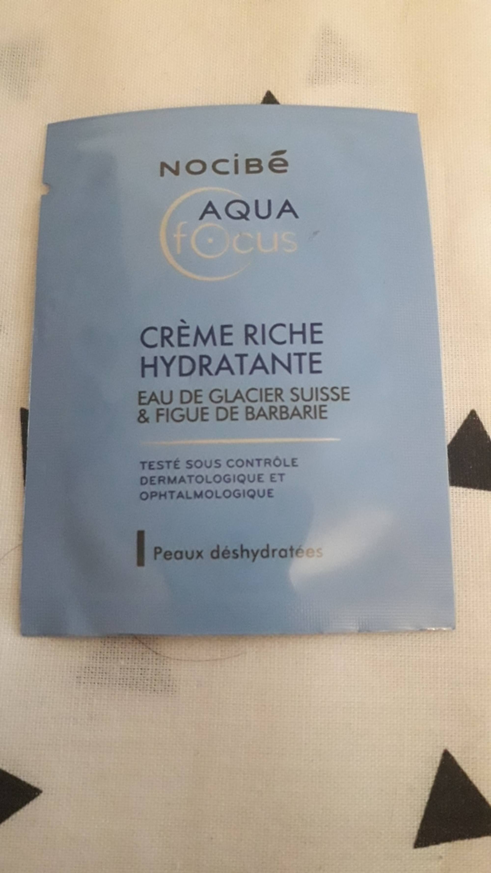 NOCIBÉ - Aqua focus - Crème riche hydratante à l'eau de glacier suisse