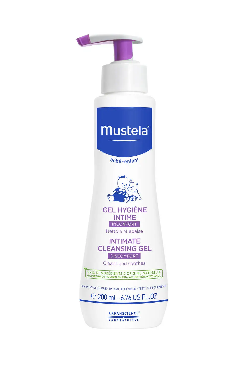 MUSTELA - Gel hygiène intime 200ml - Soins Spécifiques 