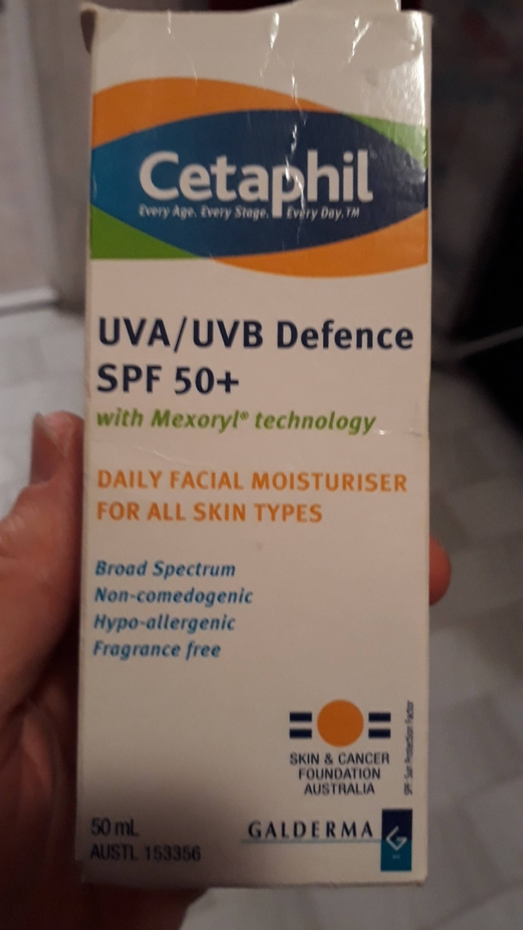 CETAPHIL - UVA UVB defence SPF 50+ - Daily facial moisturiser