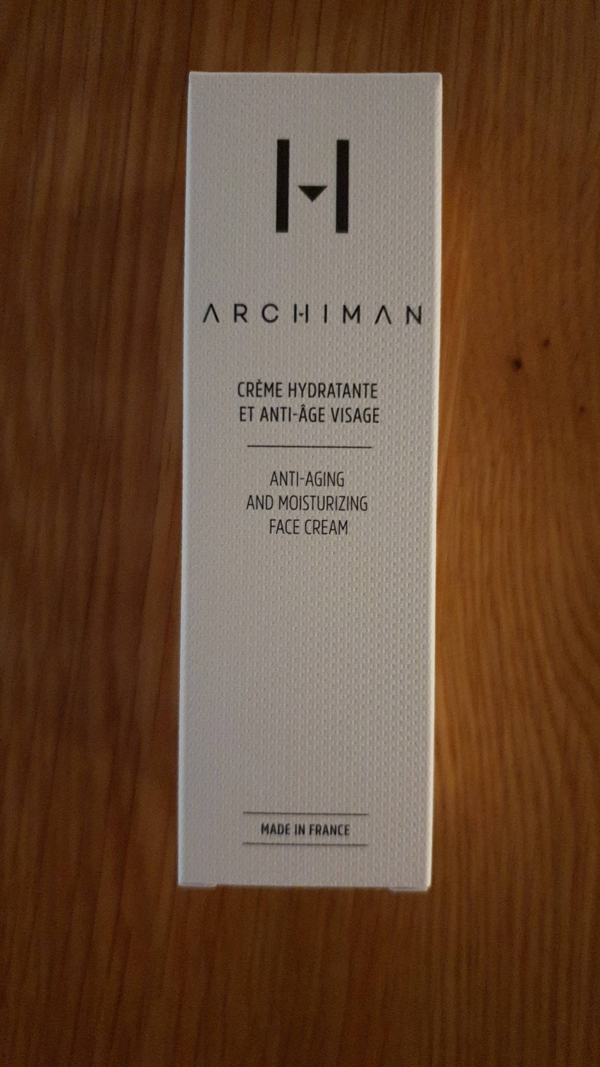 ARCHIMAN - Crème hydratante et anti-âge visage