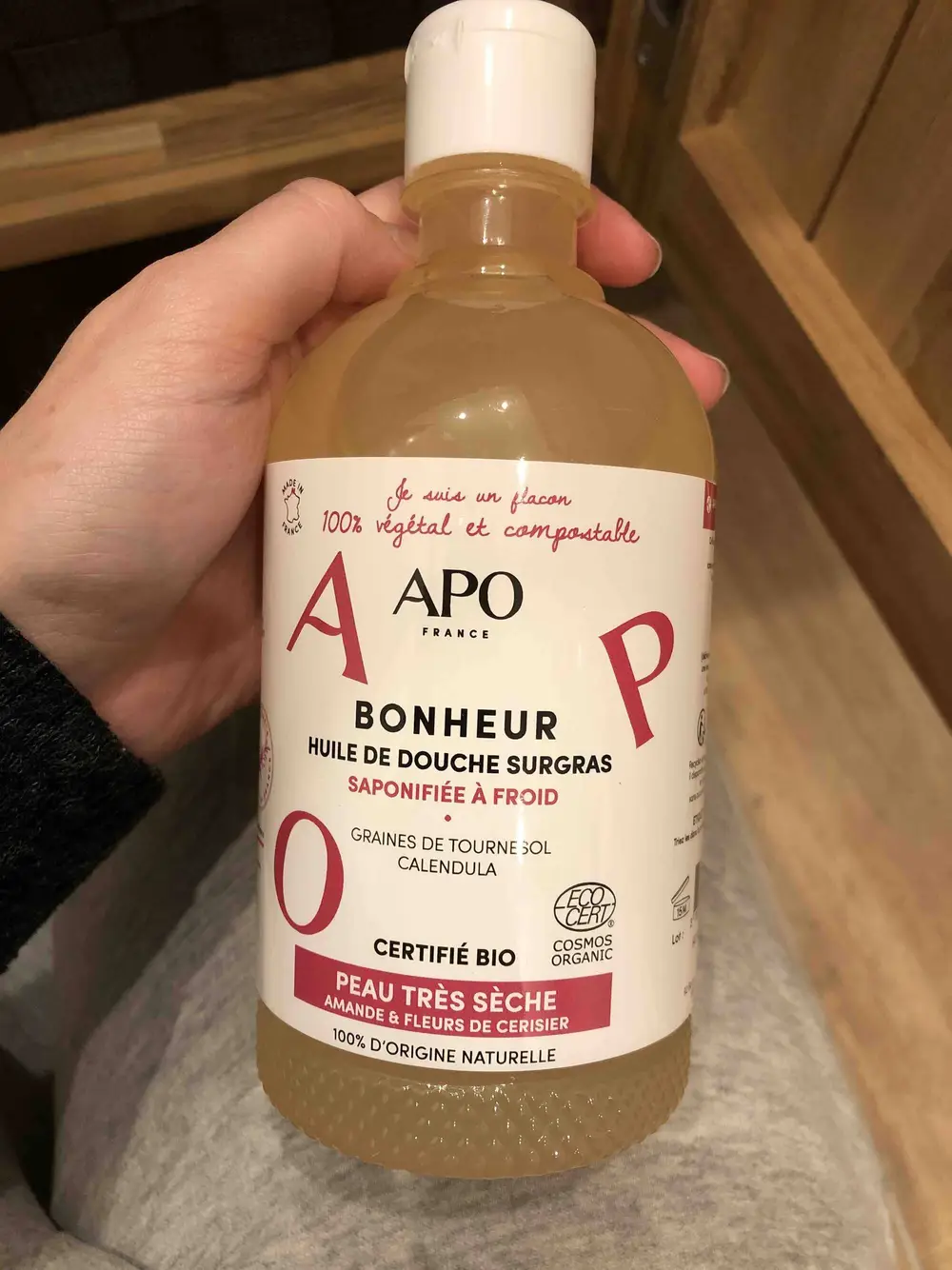 APO FRANCE - Bonheur - Huile de douche surgras bio