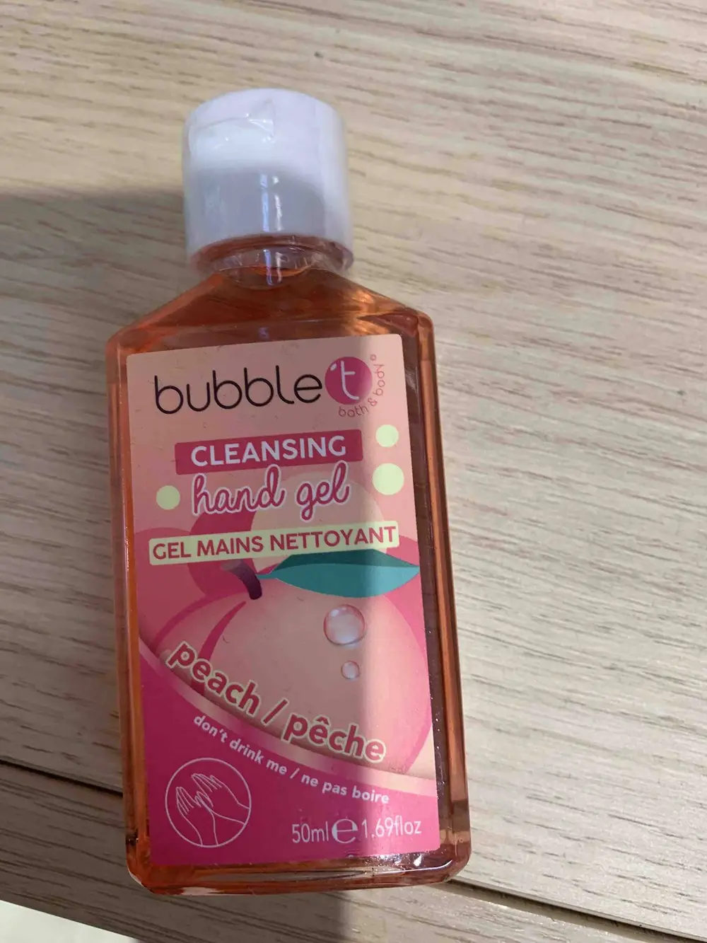 BUBBLE T - Pêche - Gel mains nettoyant