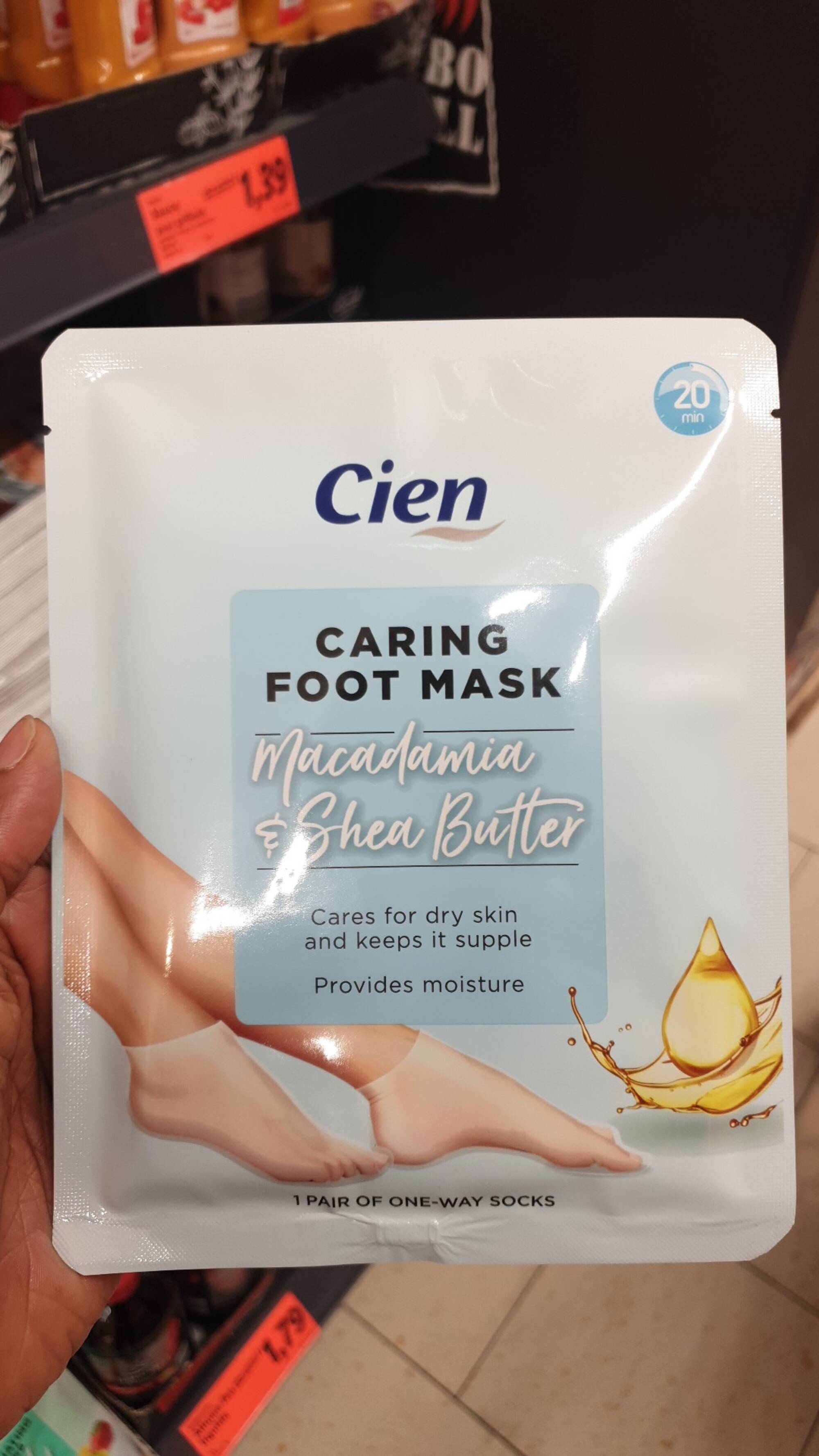 CIEN - Macadamia & Shea Butter - Caring foot mask