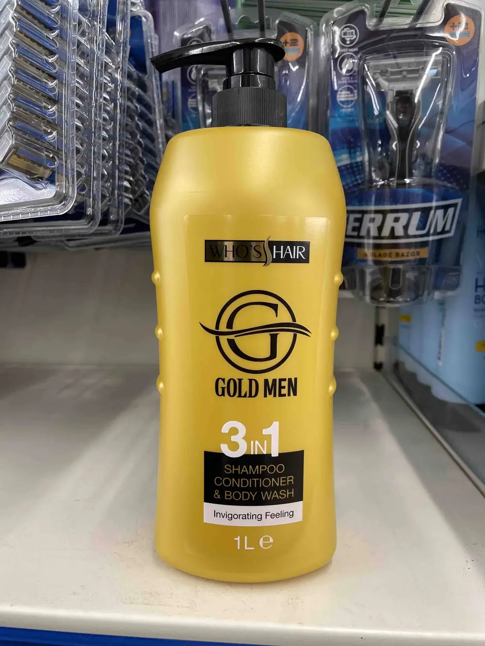 WHO'S HAIR ? - Gold men - 3 in 1 Shampoo conditioner & body wash