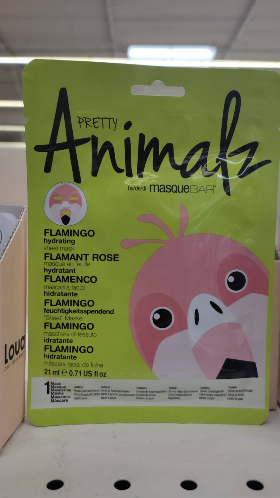 MASQUE B.A.R - Animalz - Flamant rose masque en feuille hydratant