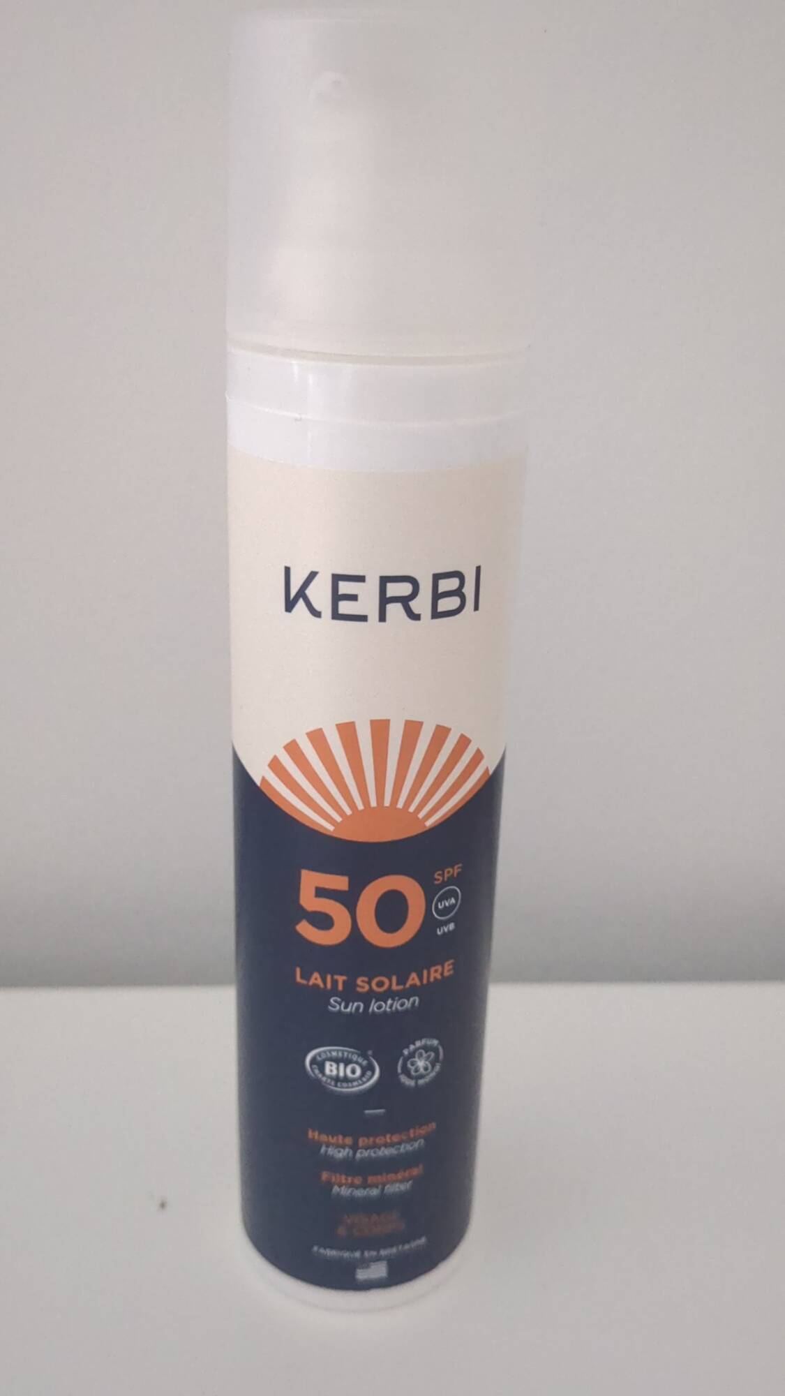 KERBI - Lait solaire SPF 50