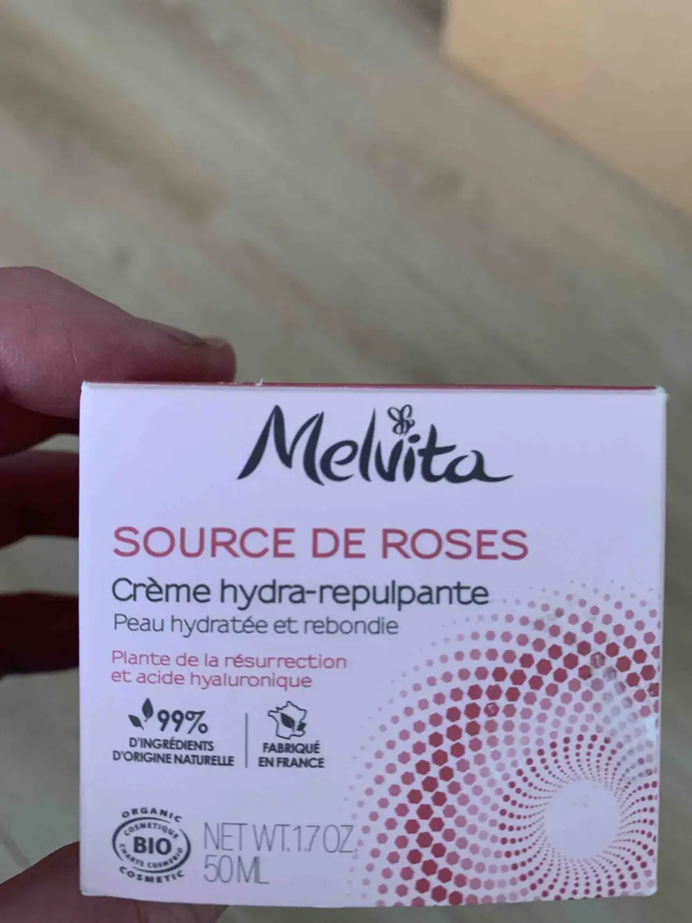 MELVITA - Source de roses - Crème hydra-repulpante