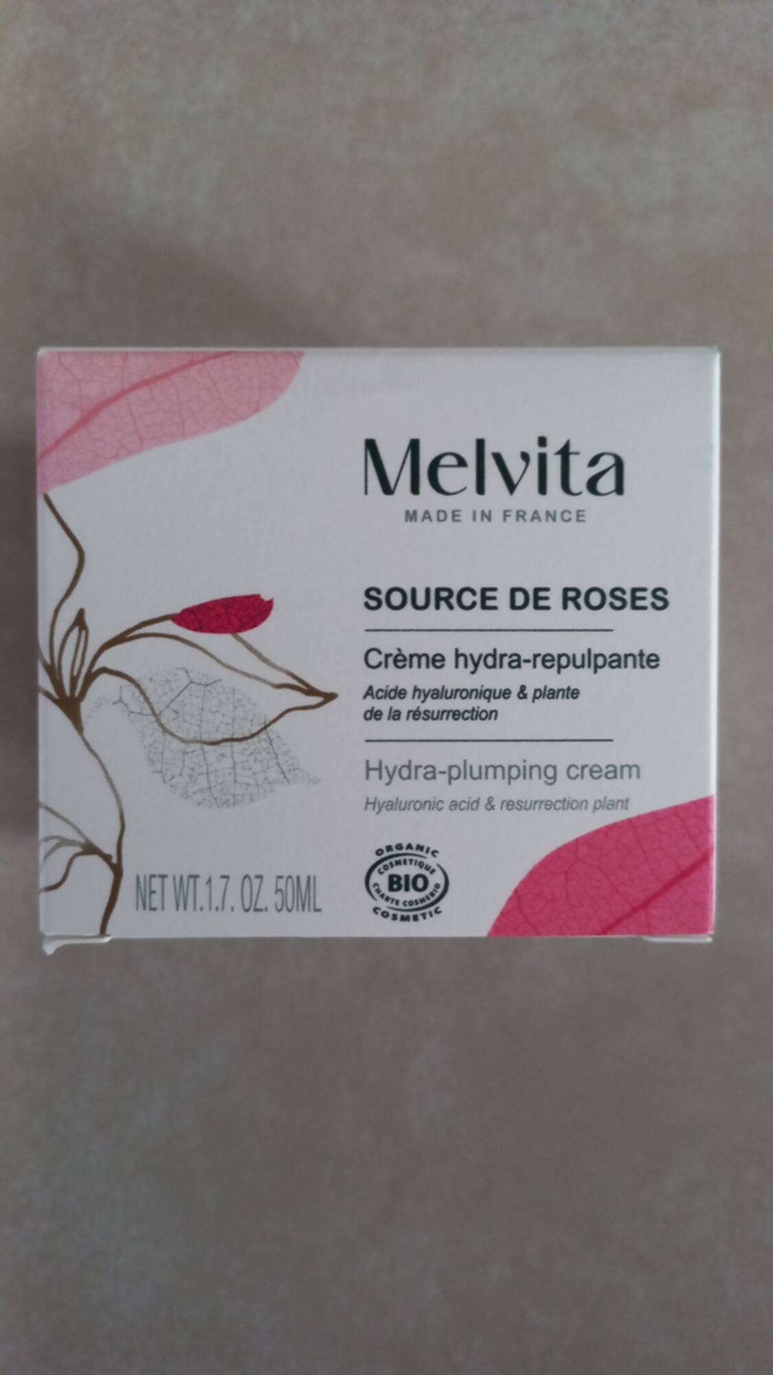 MELVITA - Source de roses - Crème hydra-repulpante