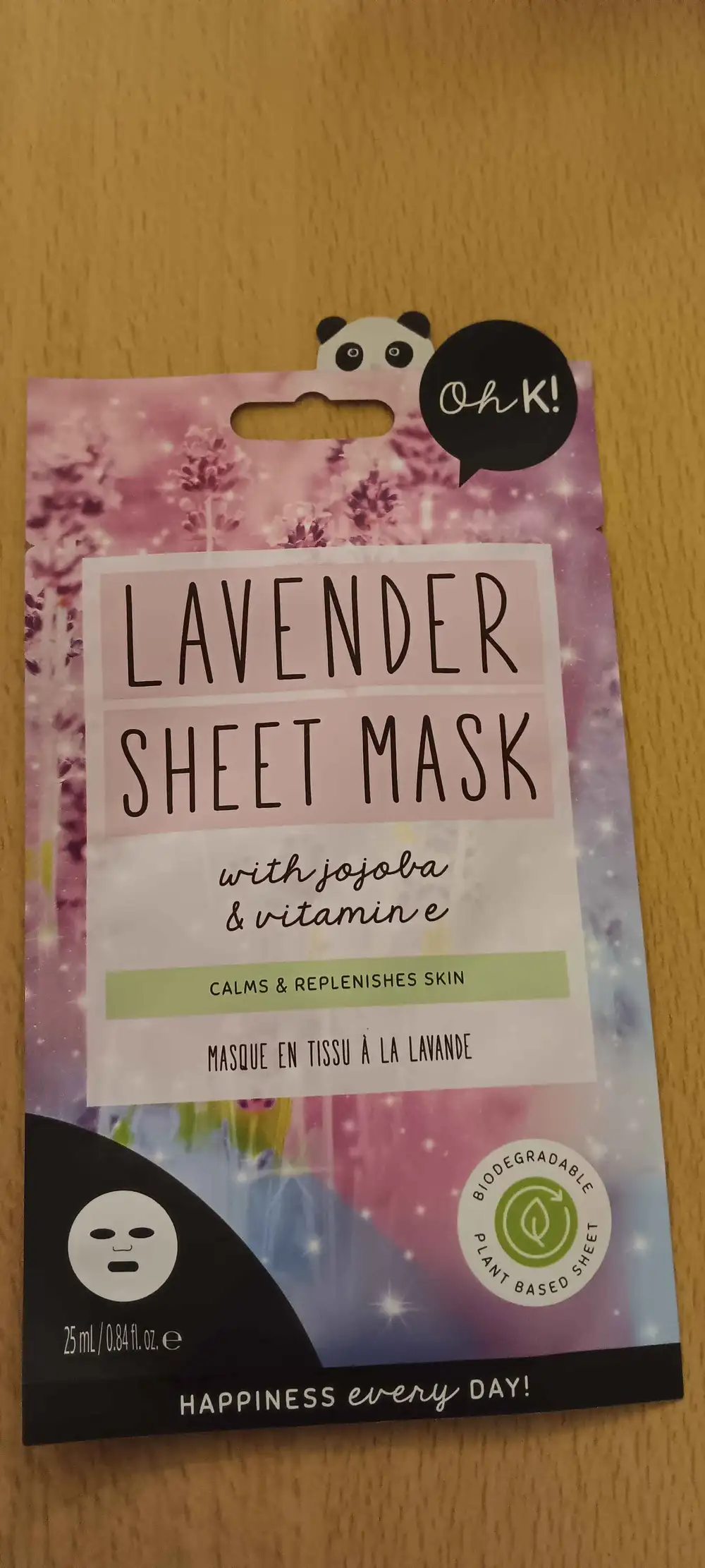 OH K! - Masque en tissu à la lavande