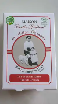 MAISON BERTHE GUILHEM - Savon surgras bio lait de chèvre Alpine huile de grenade