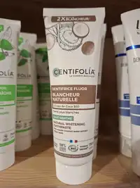 CENTIFOLIA - Dentifrice fluor blancheur naturelle goût menthe